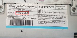 Numéro de série CDX FC34XDB
