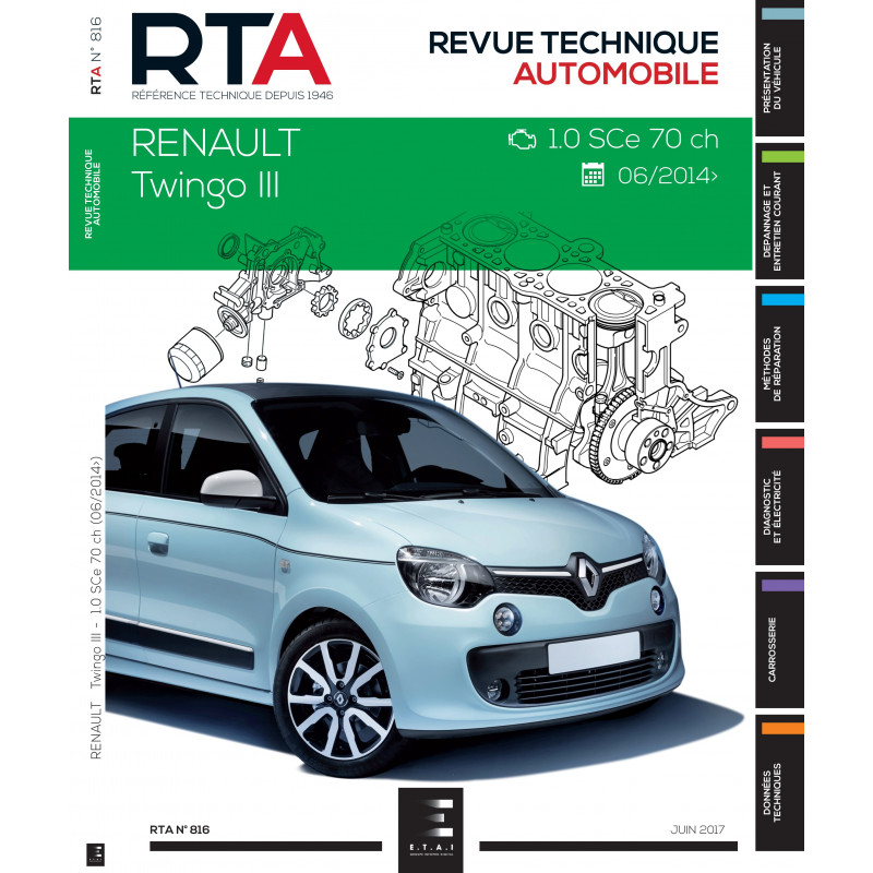 Où trouver la Revue Technique Automobile de la Renault Twingo 3 ?